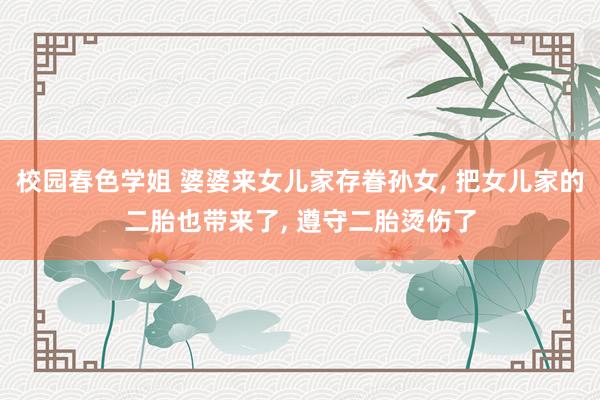 校园春色学姐 婆婆来女儿家存眷孙女， 把女儿家的二胎也带来了， 遵守二胎烫伤了