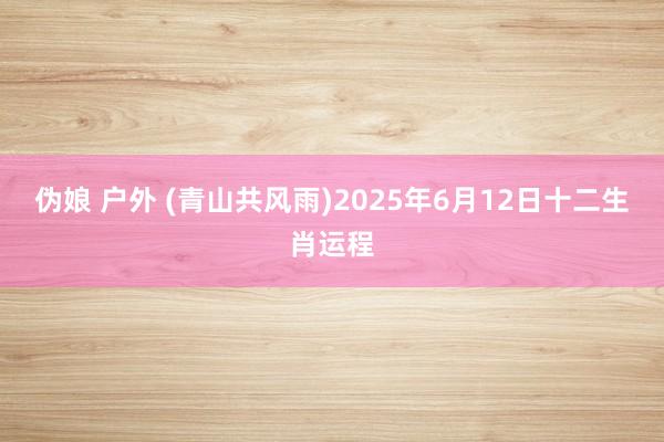 伪娘 户外 (青山共风雨)2025年6月12日十二生肖运程